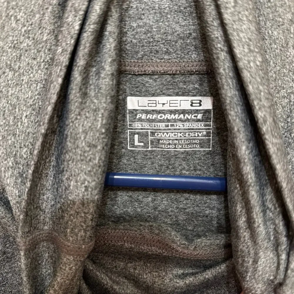 Super Cute Athletic Sweater Layer 8 Performance Grey and Pink Size L